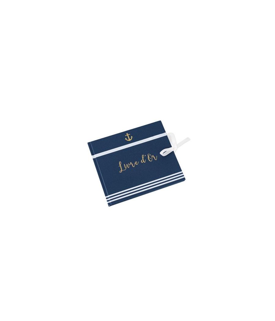 Livre d'or ancre et marinière blanc