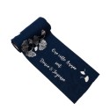 Ruban en lin marine Ginkgo