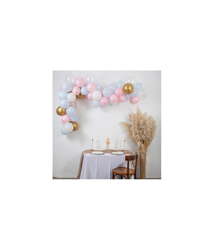Kit arche de 58 ballons la gender bleu ciel rose