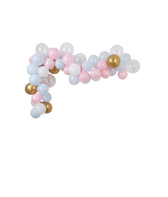 Kit arche de 58 ballons la gender bleu ciel rose