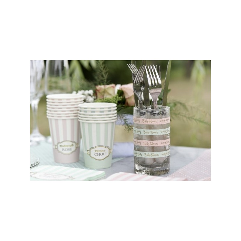 Ruban Baby shower autocollant vert