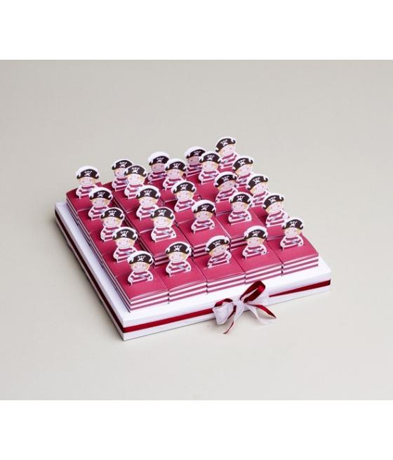 Plateau blanc + 25 boites Jack le pirate