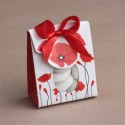 50 pochons avec fenêtre coquelicot