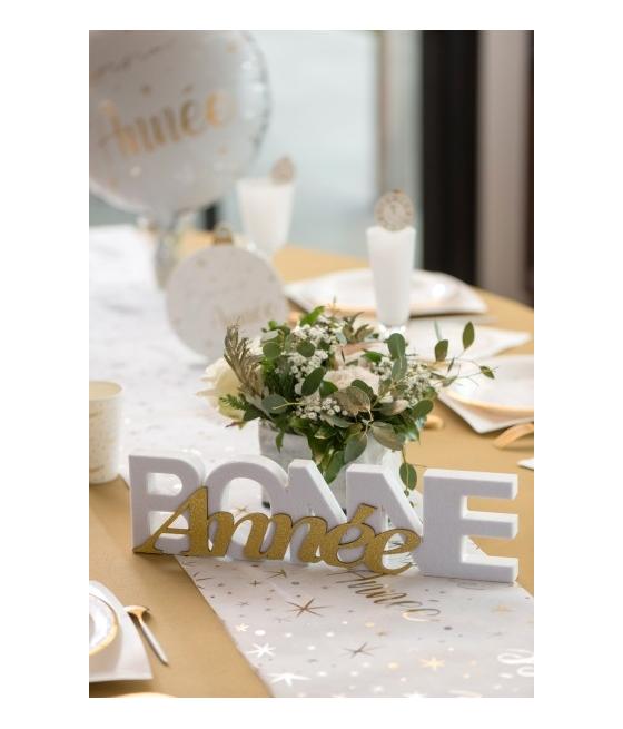 Lettres Bonne Année blanc