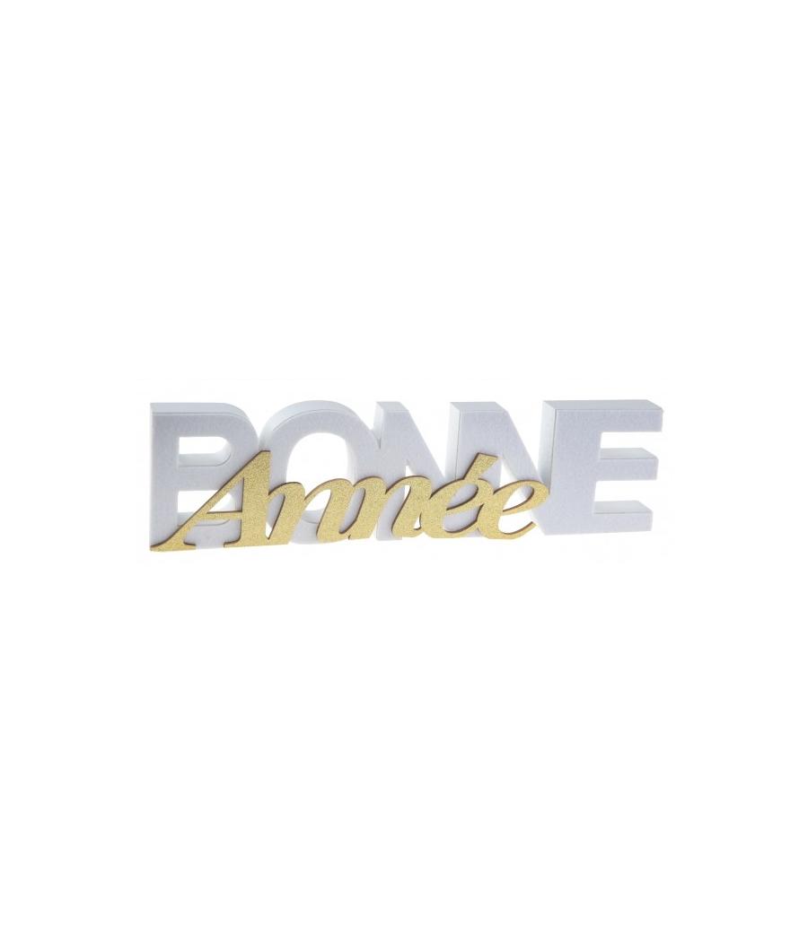 Lettres Bonne Année blanc
