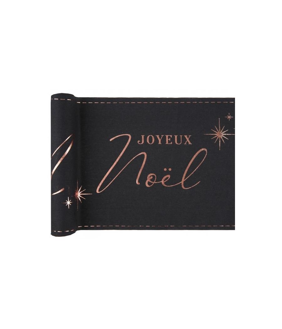 Chemin de table Joyeux Noel Gris