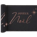 Chemin de table Joyeux Noel Gris