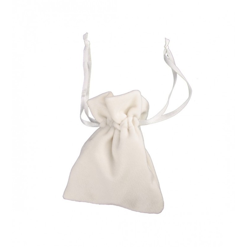 4 sachets en velours Blanc