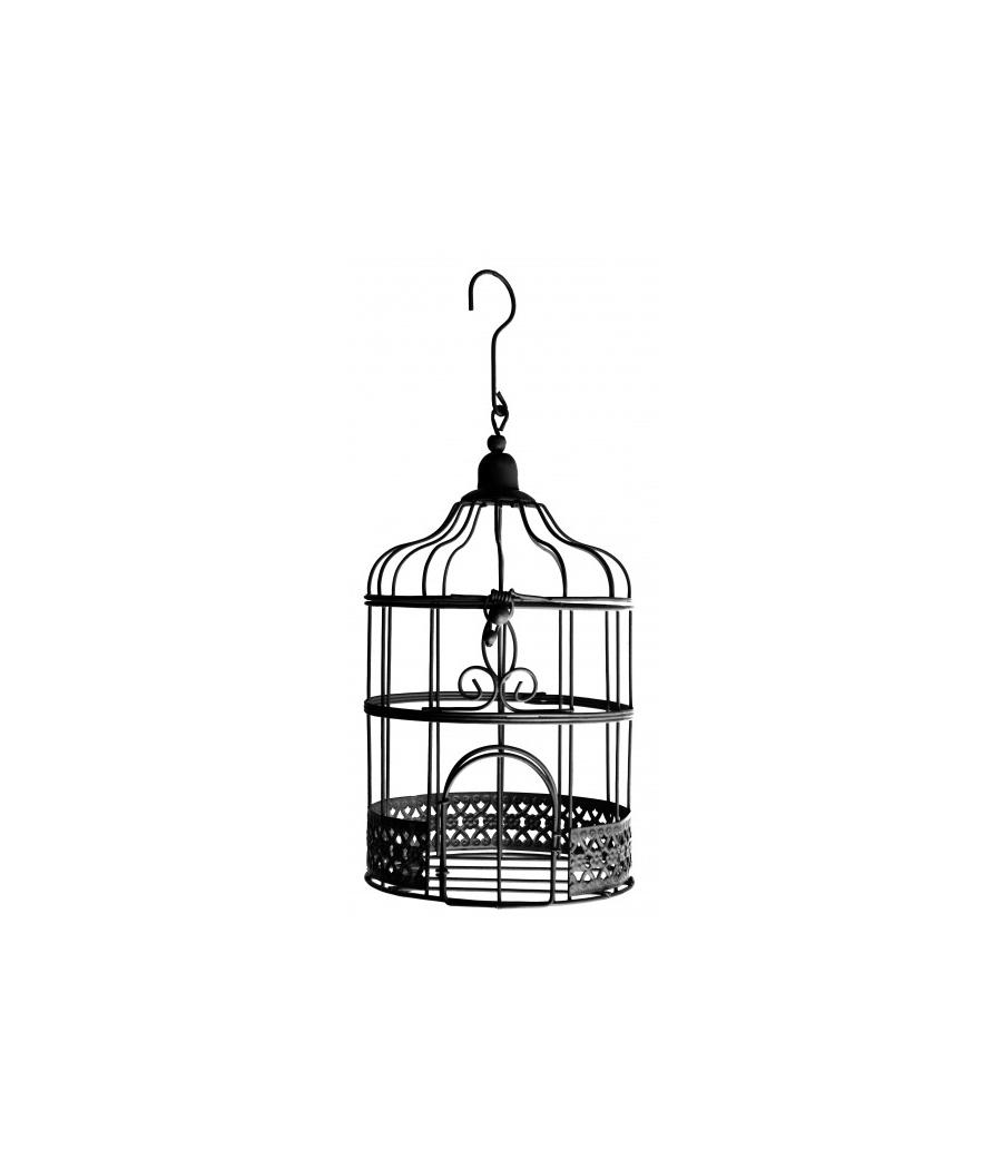 Petite tirelire cage métal Noir
