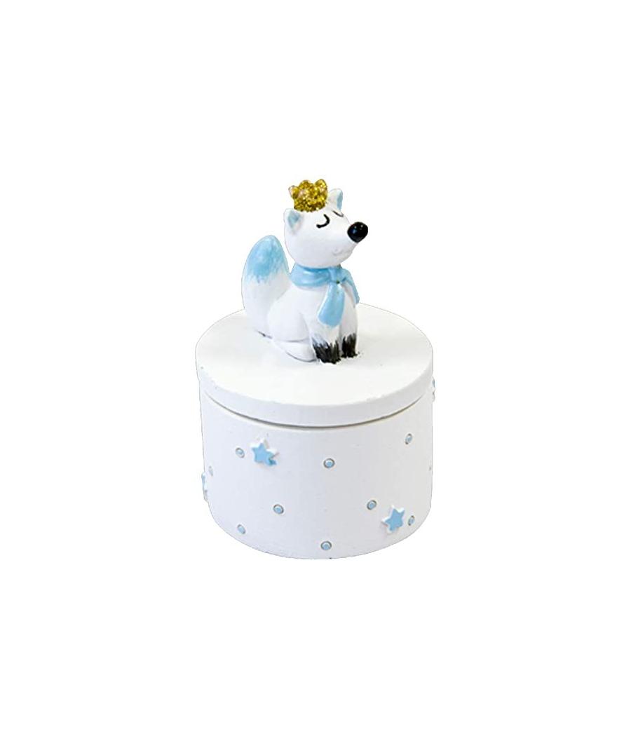 Boite déco renard avec couronne dorée