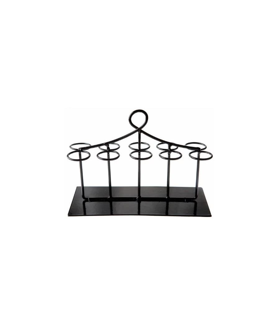 Portant éprouvettes rectangulaire Noir (Sachet d'1 pièce)