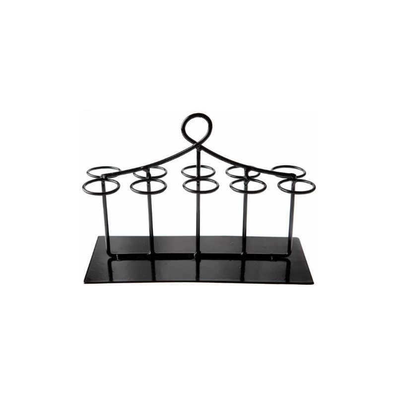 Portant éprouvettes rectangulaire Noir (Sachet d'1 pièce)