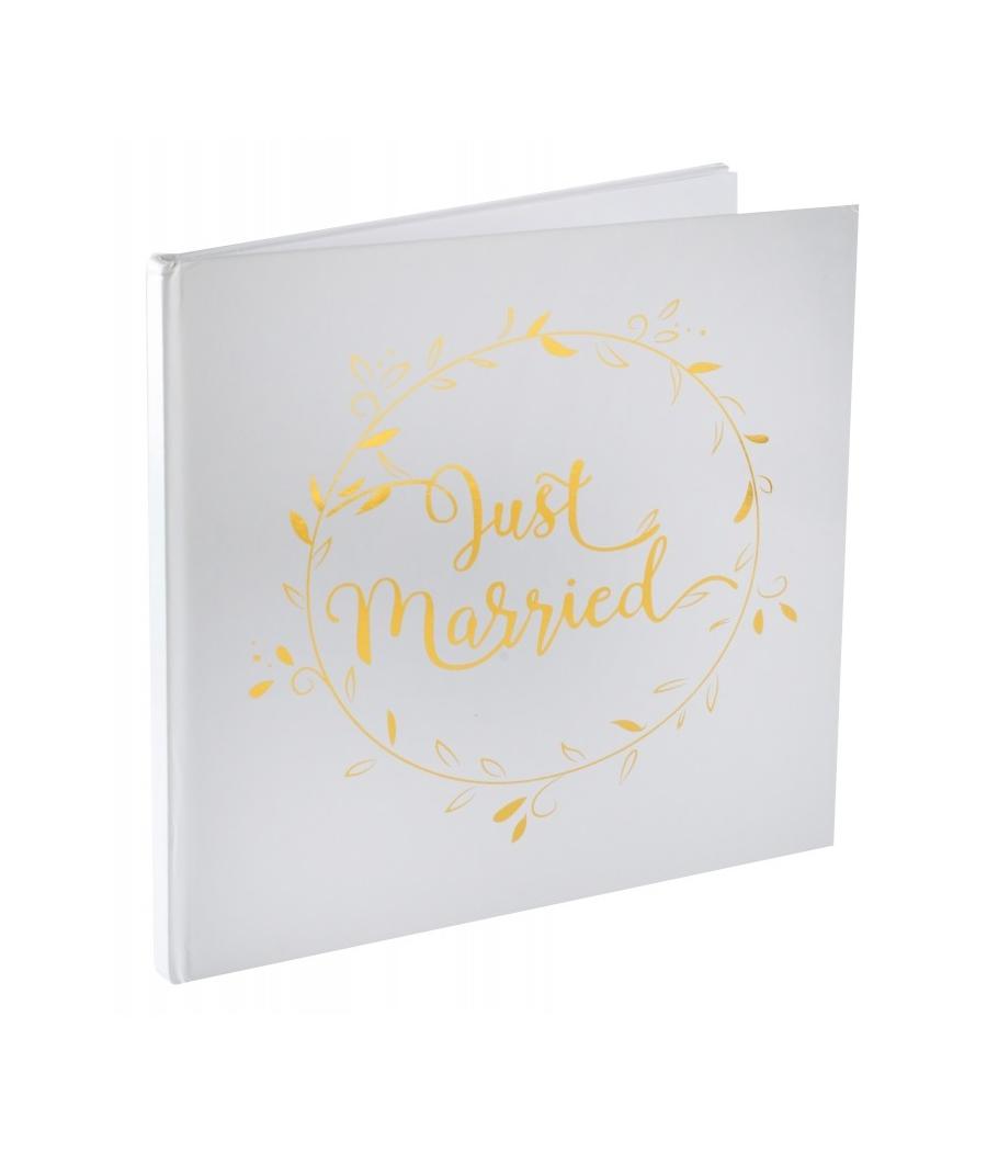 Tirelire cage dorée + Livre d'or Mariage Blanc et Or