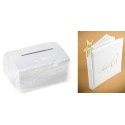 Pack Urne + Livre d'or blanc avec écriture " livre d'or"
