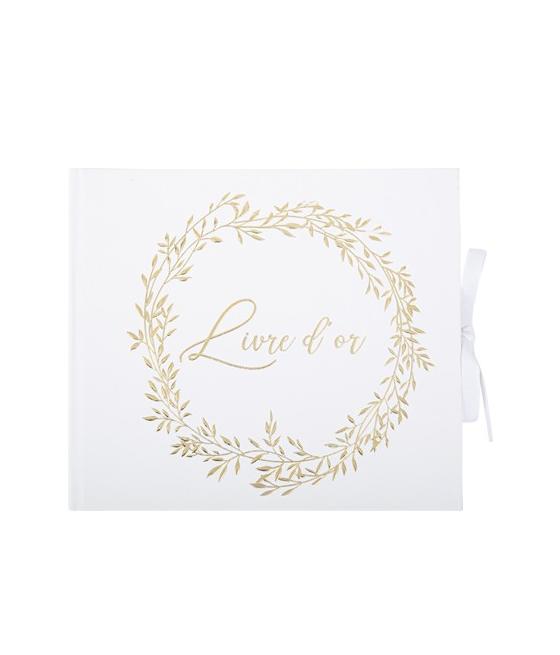 Livre d'Or Jolis Brins Blanc et Or