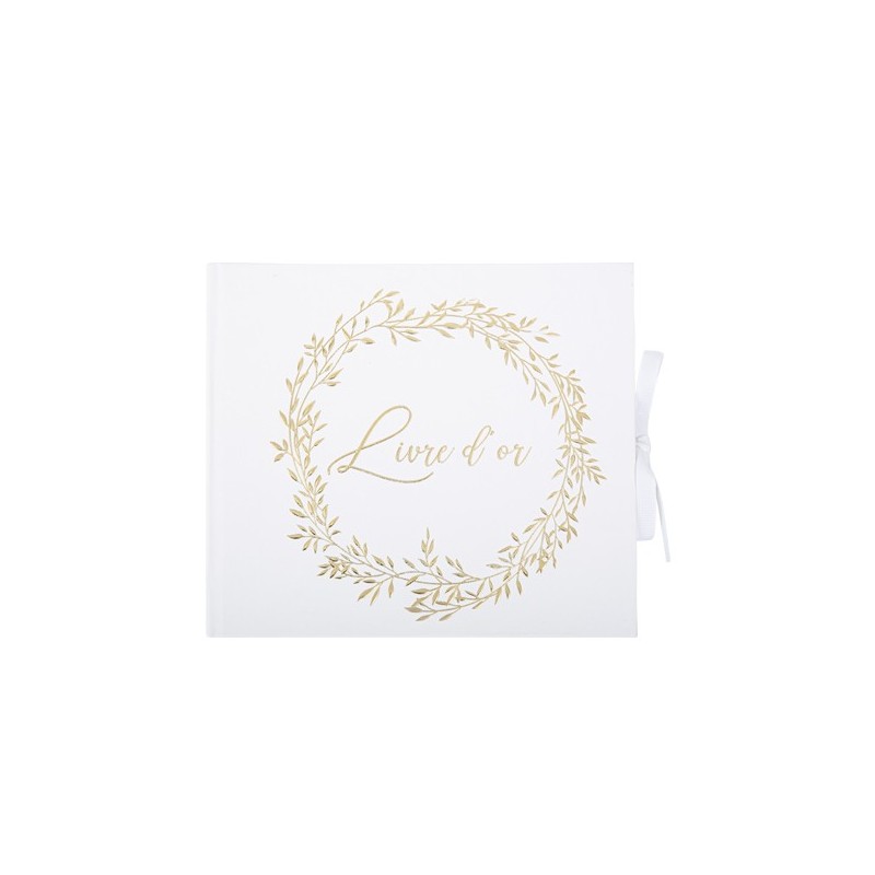 Livre d'Or Jolis Brins Blanc et Or