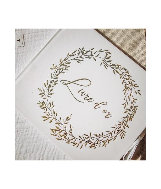 Livre d'Or Jolis Brins Blanc et Or