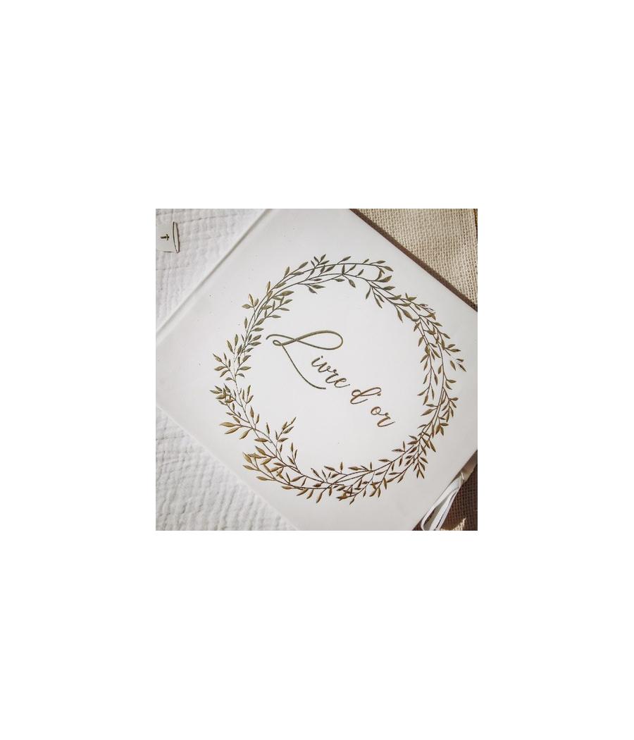 Livre d'Or Jolis Brins Blanc et Or