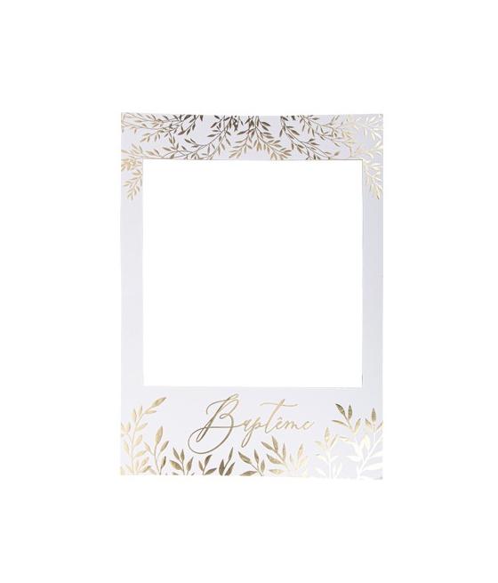 Cadre Photobooth Géant Baptême Jolis Brins Blanc