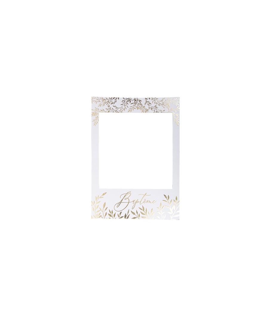 Cadre Photobooth Géant Baptême Jolis Brins Blanc