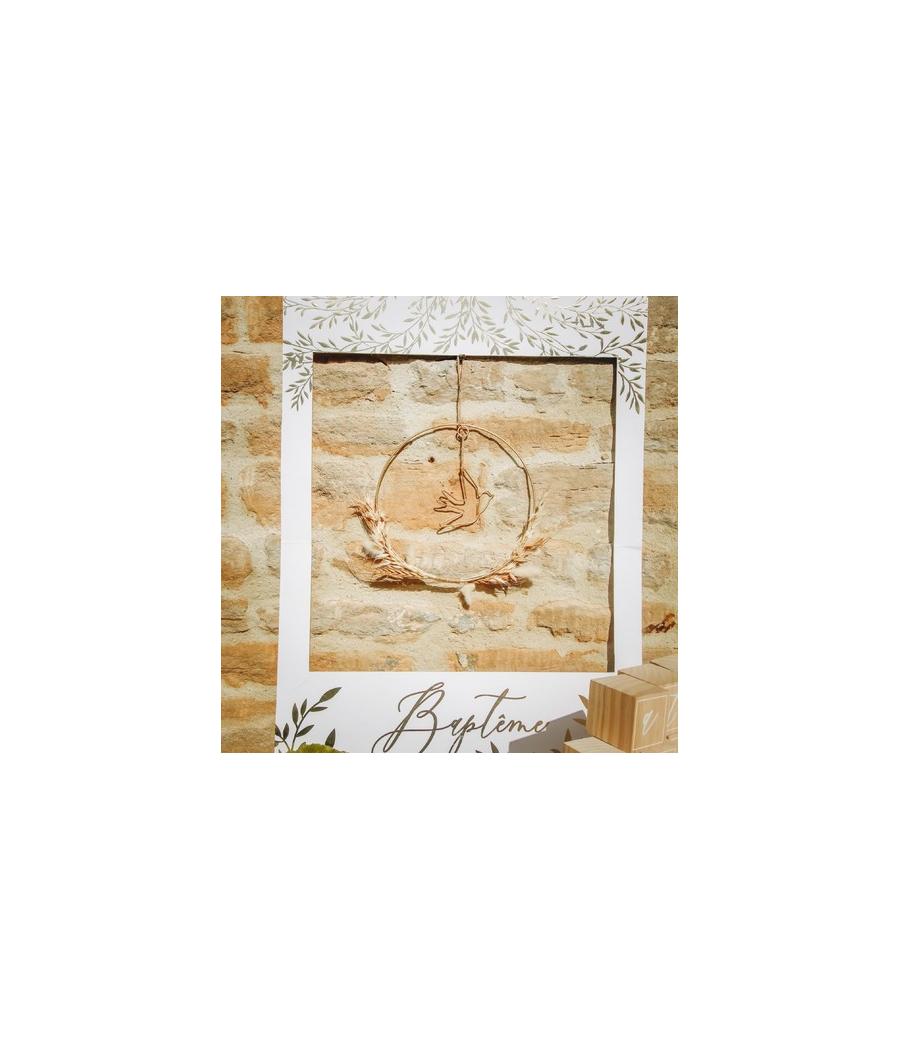 Cadre Photobooth Géant Baptême Jolis Brins Blanc