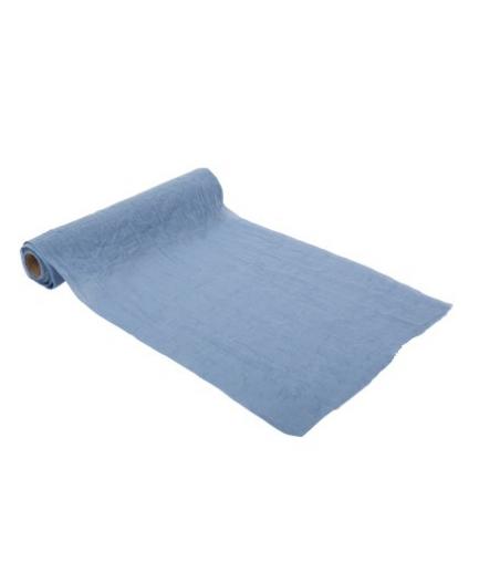 Chemin de Table Mousseline Bleu Pastel