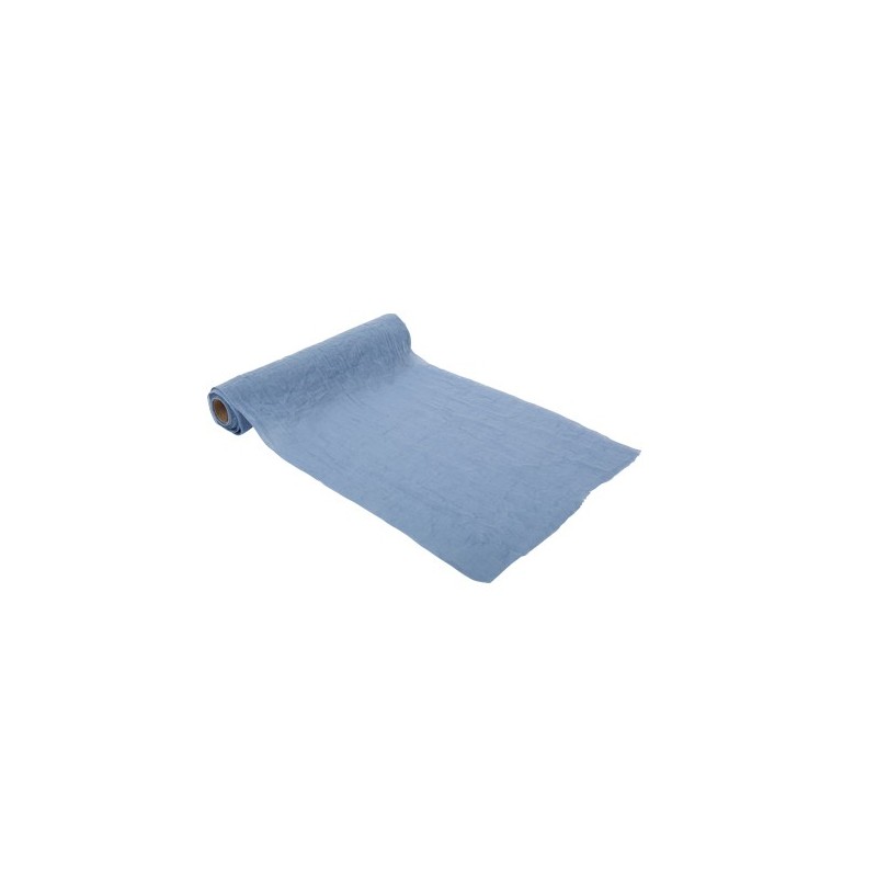 Chemin de Table Mousseline Bleu Pastel