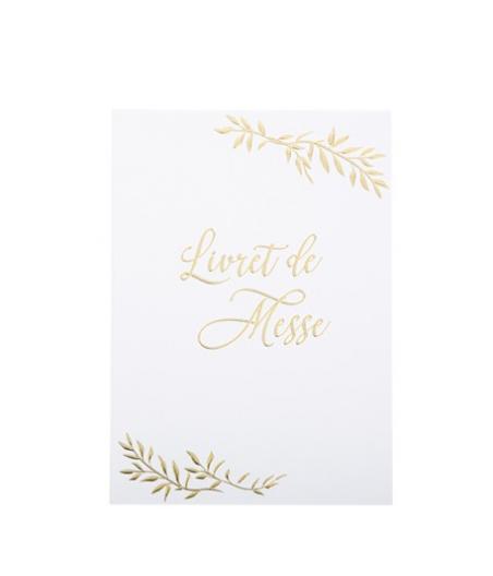 Livrets de Messe Jolis Brins Blancs et Or