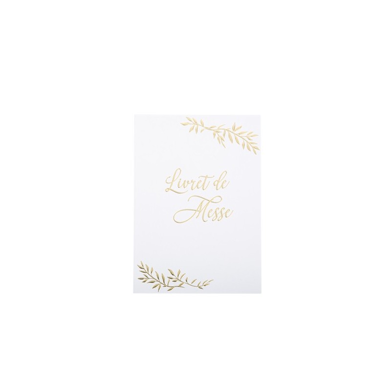 Livrets de Messe Jolis Brins Blancs et Or