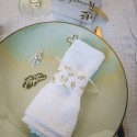 Confettis Baptême Jolis Brins Blancs et Or