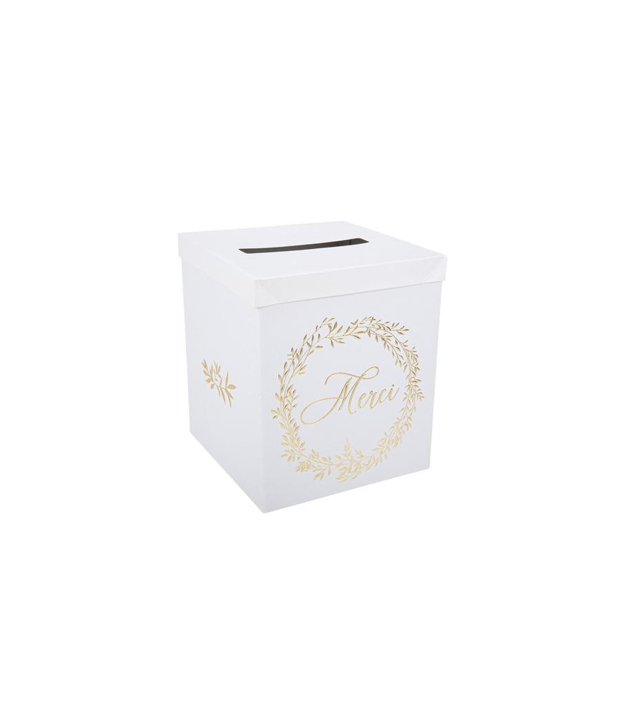 Urne Merci Jolis Brins Blanche et Or