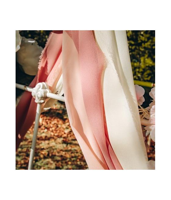 Chemin de Table Ivoire Effiloché Mousseline