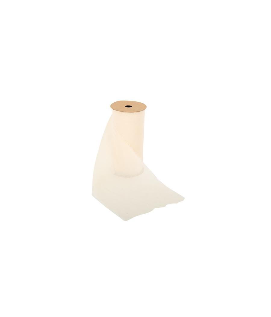 Chemin de Table Ivoire Effiloché Mousseline