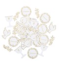 Confettis Communion Jolis Brins Blancs et Or