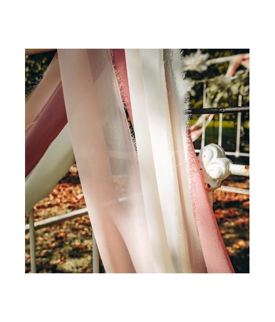 Chemin de Table Blush Effiloché Mousseline