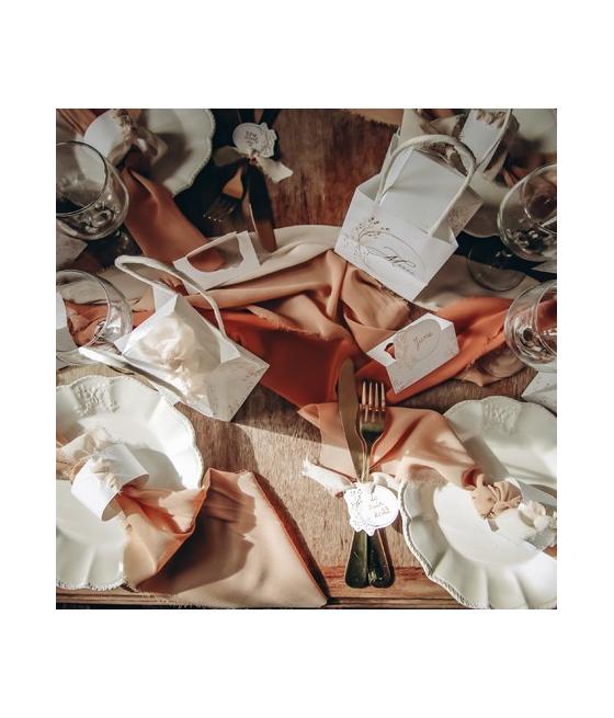 Chemin de Table Camel Effiloché Mousseline