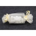  Sacs organza forme bonbon Ivoire 