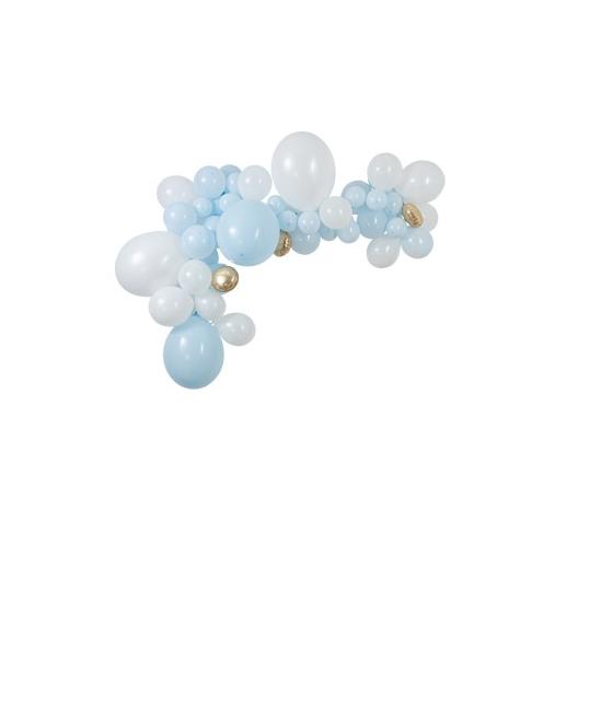 Kit Arche De 57 Ballons Babyblue Bleu Ciel Blanc