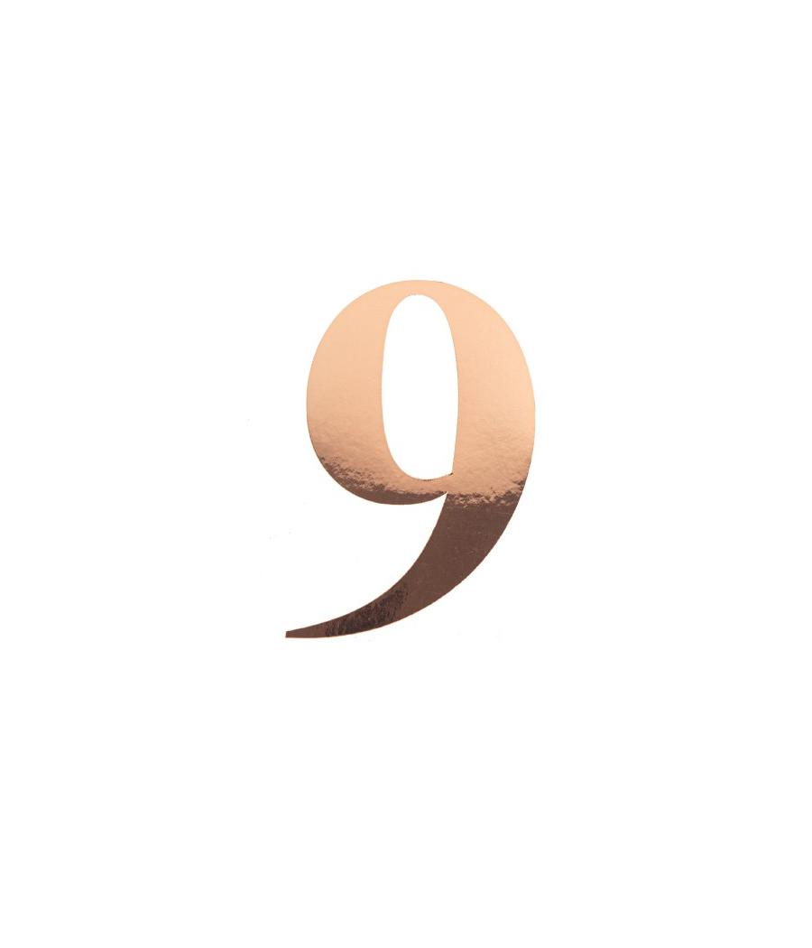 Sticker Chiffre 9 Rose Gold