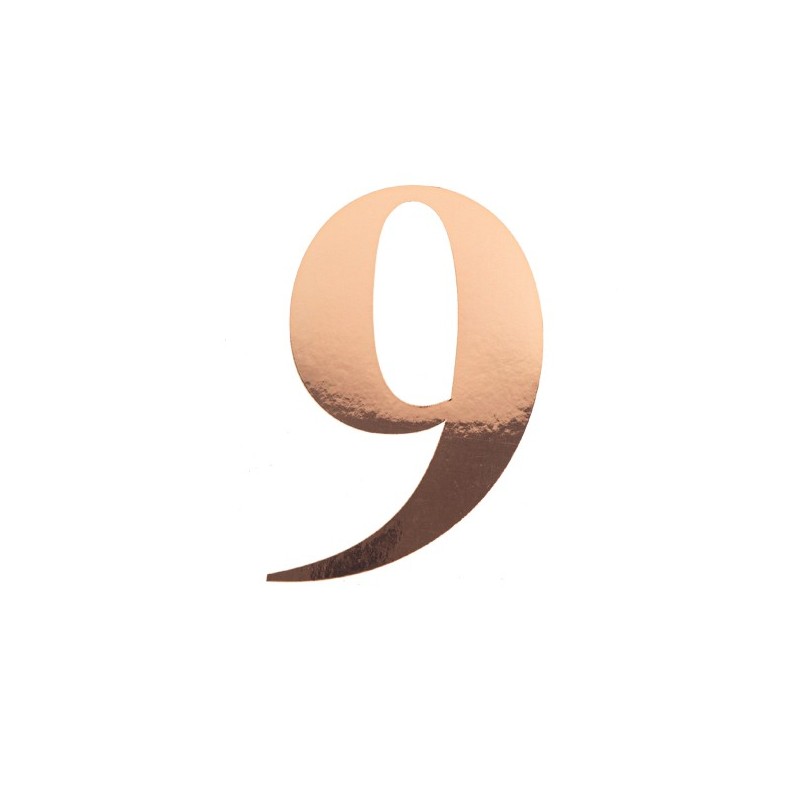 Sticker Chiffre 9 Rose Gold