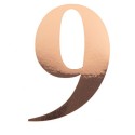 Sticker Chiffre 9 Rose Gold
