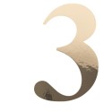 Sticker Chiffre 3 Or
