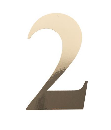 Sticker Chiffre 2 Or