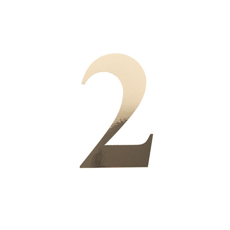 Sticker Chiffre 2 Or