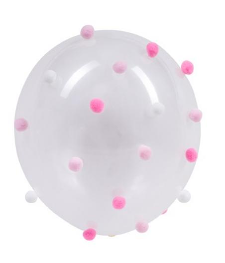 Ballons Transparents Avec 50 Pompons