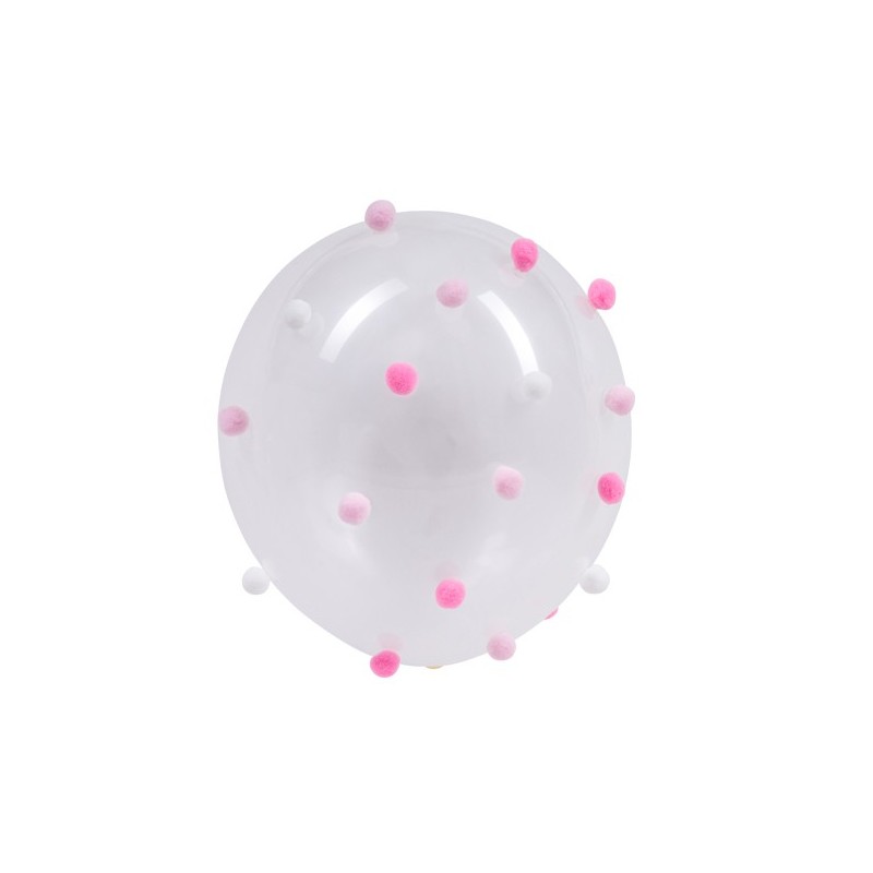 Ballons Transparents Avec 50 Pompons