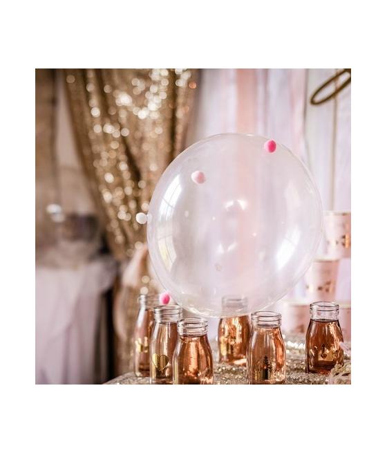 Ballons Transparents Avec 50 Pompons