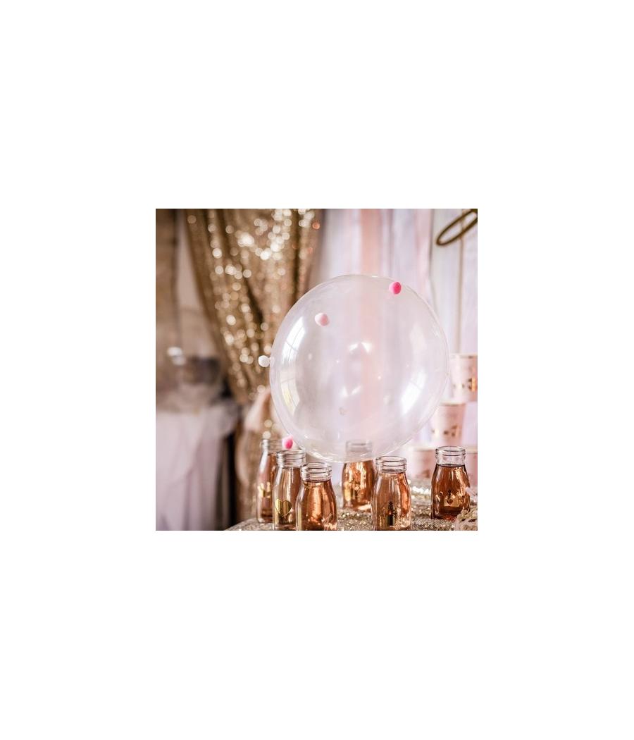Ballons Transparents Avec 50 Pompons