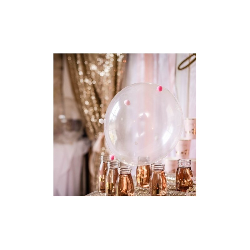 Ballons Transparents Avec 50 Pompons