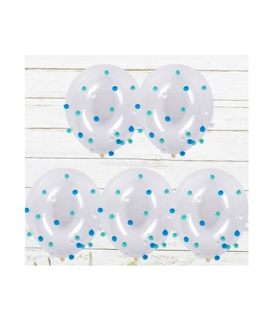 Ballons Transparents  Avec 50 Pompons